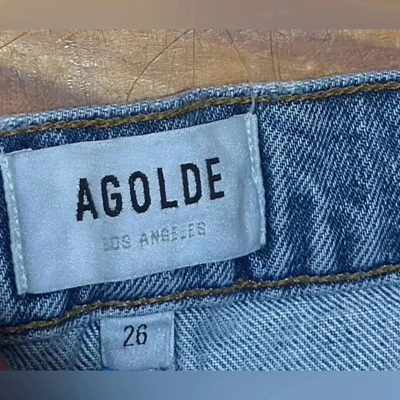 AGOLDE Reworked 90’s Belted Denim Jean in Women’s Sz 26 - Picture 6 of 8